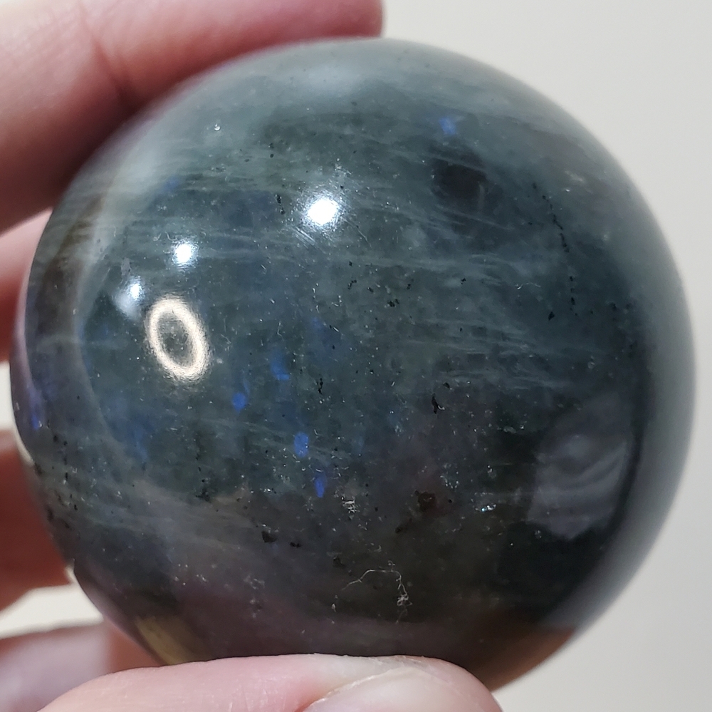 Labradorite Crystal Sphere 59mm - Picture 10 of 13